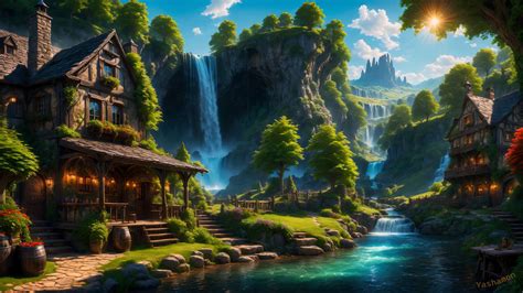 [AI][4K] Mountain Village by Yashamon on DeviantArt