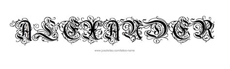 Alexander Name Tattoo Designs