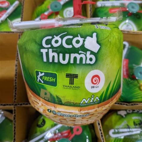 Buah Kelapa Thailand Coco Thumb Coconut Siap Minum 1buah Promo