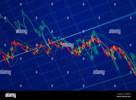 Candlestick Stock Market Chart Falling Prices Drop Down From Global