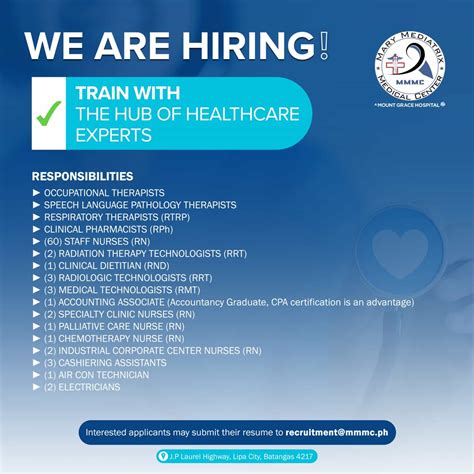 Mary Mediatrix Medical Center Is Hiring UNIVERSITY OF SAN AGUSTIN