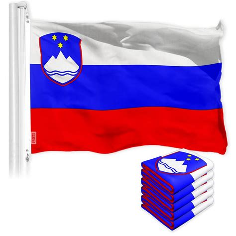 G128 5 Pack Slovenia Slovenian Flag 3x5 Ft Liteweave Pro Series