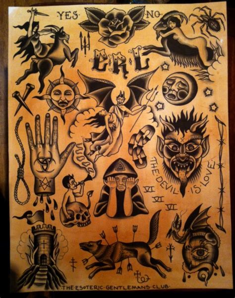 Occult Tattoo Flash Outlaw Tattoo