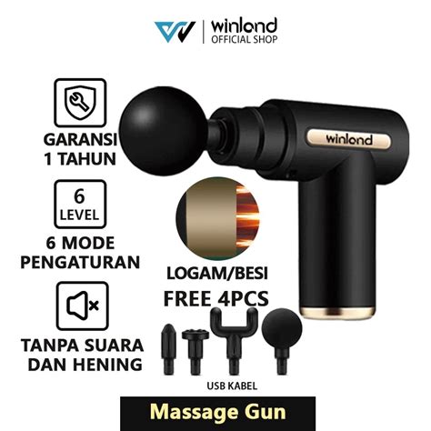 Jual Winland Alat Pijat Elektrik Massage Gun Mini Pijat Pistol Jaringan