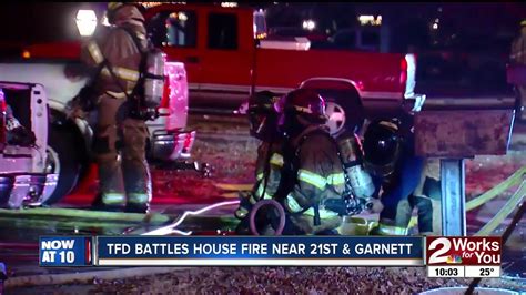 Tulsa Firefighters Battle House Fire And Cold Temps Youtube