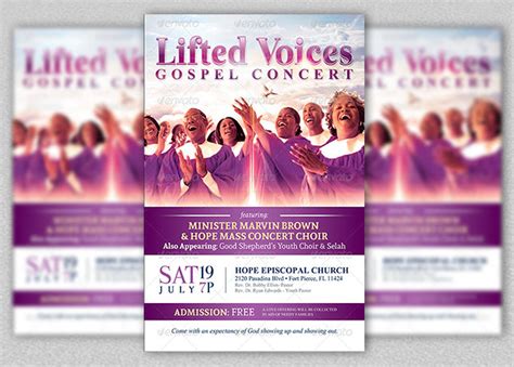 Modern Gospel Concert Church Flyer Template Inspiks Market