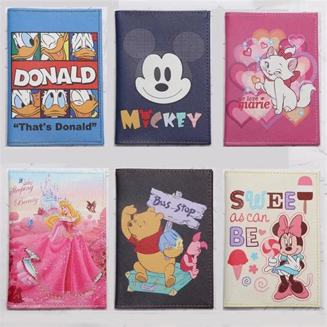 Funda De Pasaporte De Dibujos Animados De Disney Para Hombre Y Mujer