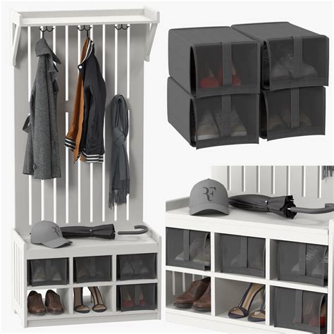 Ikea Panget Coat Rack With Shoe Storage Bench 3d Model Turbosquid 1815268