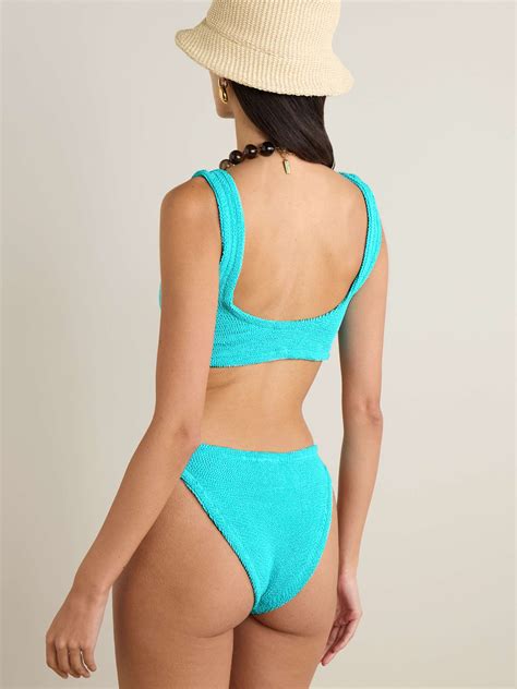 Hunza G Juno Twist Front Seersucker Bikini Net A Porter