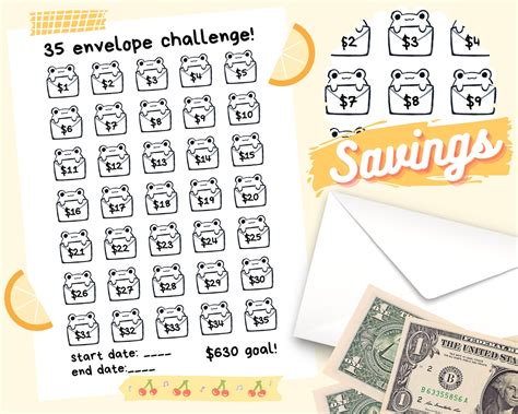 Printable Envelope Savings Challenge Printable Templates