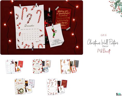 Рождественские настенные постеры "Christmas Wall Posters" для Симс 4 ...