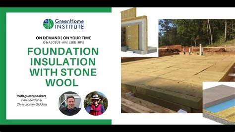 Foundation Insulation With Stone Wool Youtube