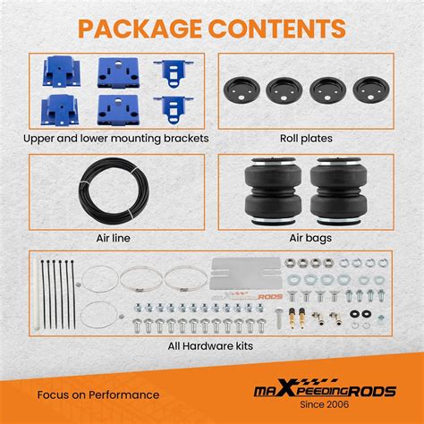 Maxpeedingrods 5000 Lbs Rear Air Suspension Bags Kit For