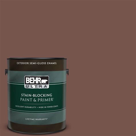 BEHR ULTRA 1 Gal PPU2 20 Oxblood Semi Gloss Enamel Exterior Paint