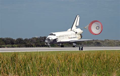 Esa Space Shuttle Atlantis Drag Chute Is Deployed