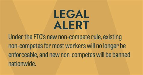 Ftc Issues Final Rule Banning Non Compete Clauses Labor Department