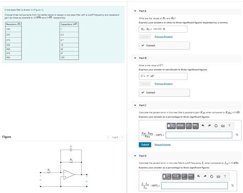 Solved Part A A low-pass filter is shown in (Figure 1). | Chegg.com
