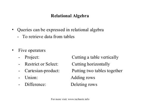 Dbms Relational Algebra