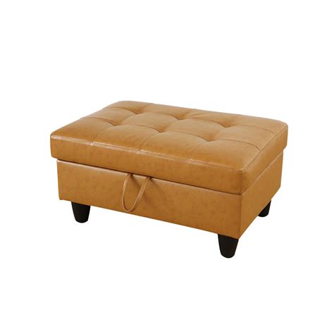 Ebern Designs Faux Leather Upholstered Storage Bench Wayfair