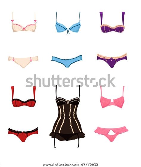 Vector Set Lingerie Stock Vector Royalty Free 69775612 Shutterstock