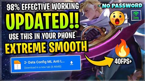 Updated Config ML Anti Lag 40 Fps Extreme Smooth Ping Booster Patch