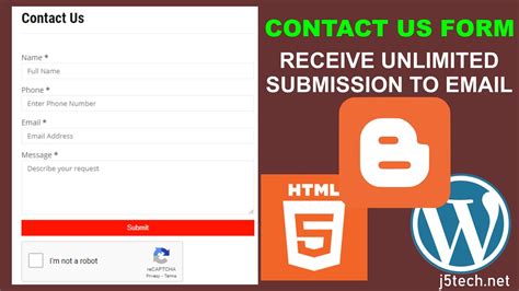 How To Make Contact Form For Blogger Wordpress Html Receive Unlimited