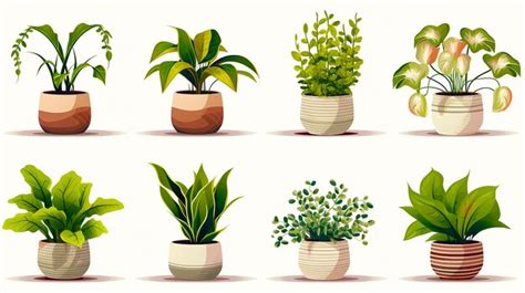 Premium Photo Plant In A Pot Set Of Different Variation Plant Pots