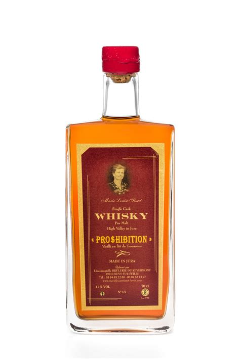 Whisky prohibition fût trousseau 70 Cl Marie Louise Tissot