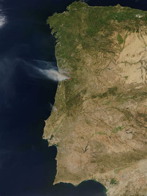 NASA Visible Earth Fires In Portugal