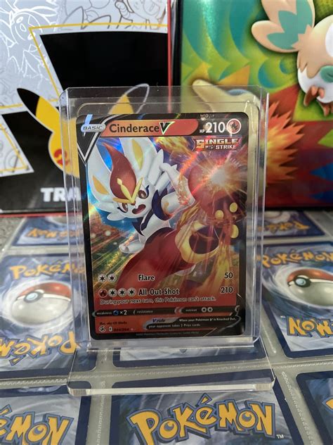 Pokémon TCG Cinderace V Fusion Strike 044 264 Holo Ultra Rare eBay