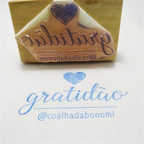 Kit Carimbo Madeira Personalizado Almofada C Tinta Tinta