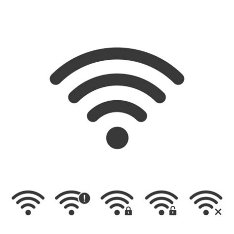 Wifi Logo Icon Flat Design Royalty Free Vector Image