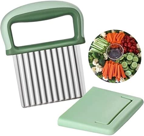 Eyerayo Crinkle Cutter Potato Crinkle Chipper Stainless Steel Wavy