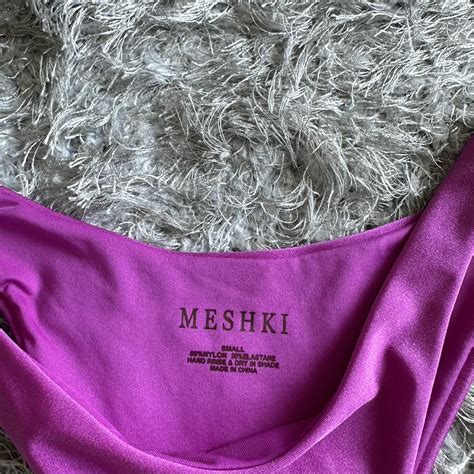 MESHKI Bikini Purple Pink Gold Hardware Size Depop