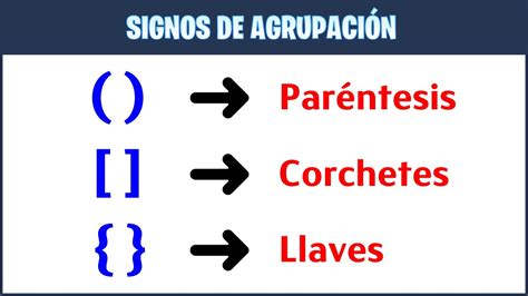 Signos De Agrupaci N Matem Ticos Par Ntesis Corchetes Y Llaves Youtube