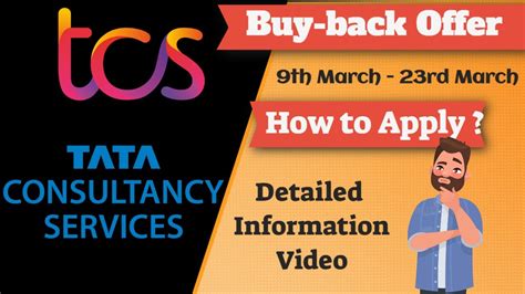 Tcs Buyback How To Apply To Tcs Buyback Offer Detailed Process To