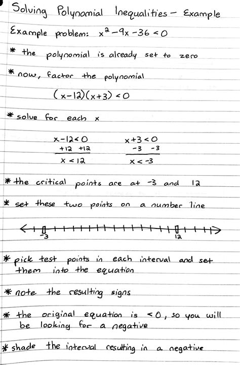 Polynomial Inequalities Worksheet With Answers