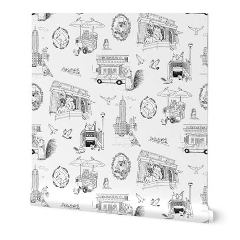 new york toile wallpaper 6
