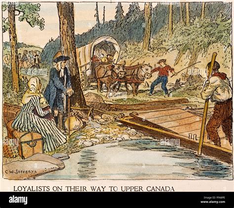 Upper Canada Loyalists Nloyalists On Their Way To Upper Canada After