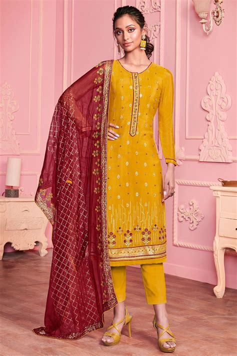 Yellow Readymade Plus Size Salwar Suit Kameez Mehendi Haldi Etsy