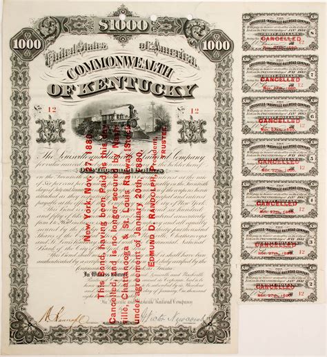 Louisville and Nashville Railroad Bond, #12