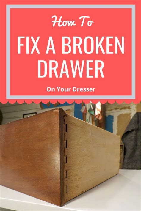 How To Fix A Broken Drawer Broken Dresser Drawer Repair Diy Furniture Repair