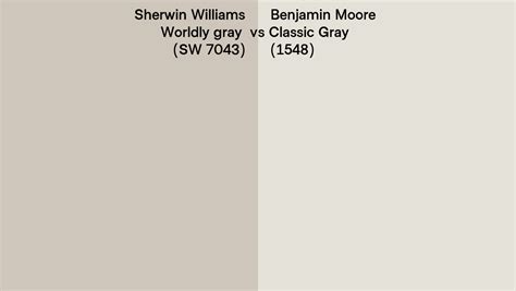 Sherwin Williams Worldly Gray Sw 7043 Vs Benjamin Moore Classic Gray