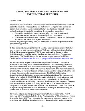 Fillable Online Dot Ca Construction Evaluated Program For Experimental