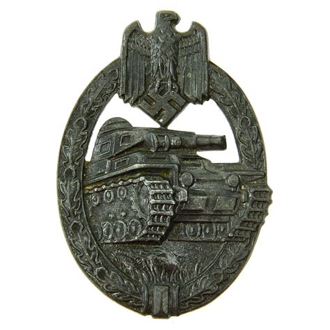 Original German Wwii Panzer Assault Tank Badge By Hermann Aurich Sil International Military