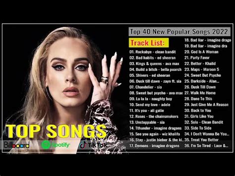 Billboard Hot 100 All Time Maroon 5 Adele Ed Sheeran Ava Max Dua Lipa Sia Justin Bieber