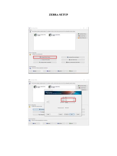 ZEBRA PRINTER SETUP | PDF