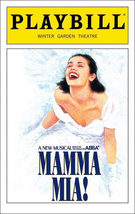 Mamma Mia Broadway Broadhurst Theatre 2001 Playbill