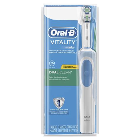 Oral B Vitality Dual Clean Rechargeable Battery Electric Toothbrush With Toothbrush