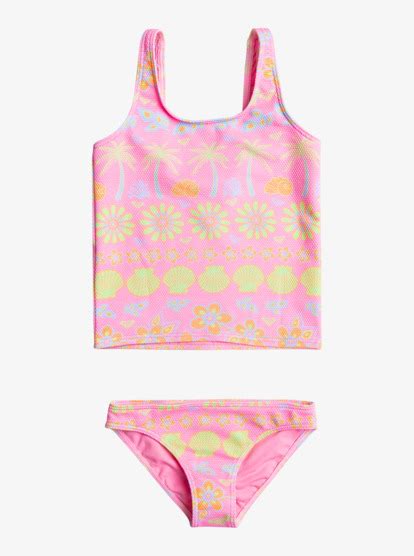 Girls 2 7 Beach Day Together Two Piece Tankini Set Roxy